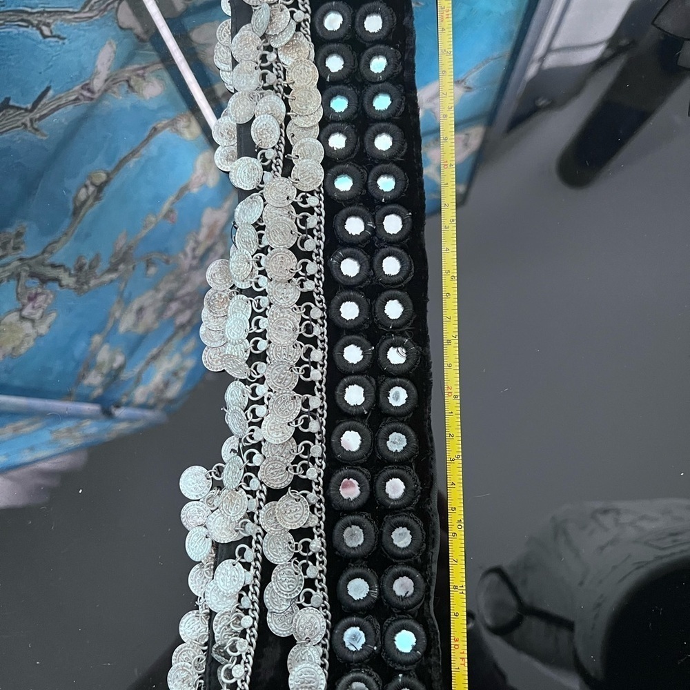 Black and silver belly dancer belt. - Picture 3 of 8
